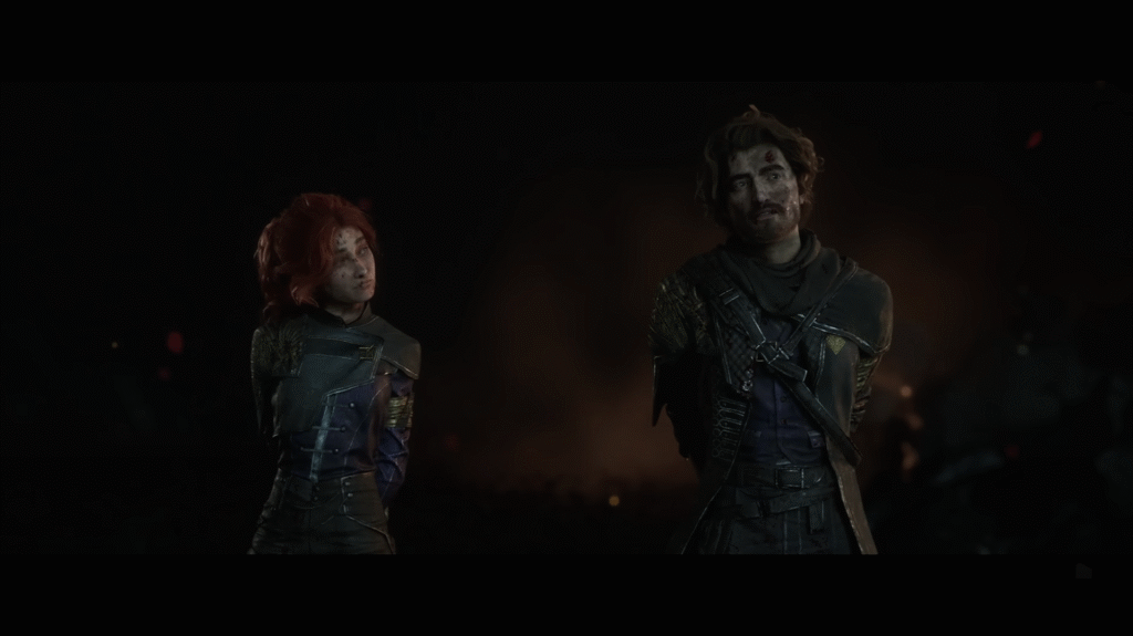 Maelle and Gustave sharing a moment